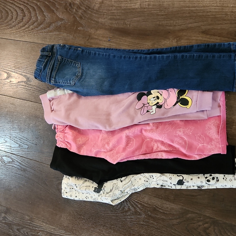 Girl Jeans Pants 5 Piece Bundle Lot SZ 6-6X Jessica Simson Minnie